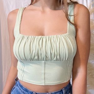 NEW sage crop top